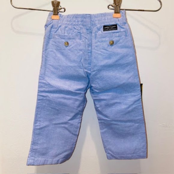 Janie and Jack 12 - 18 mos Boys Toddler Blue Linen pants Ex cond - Picture 2 of 3